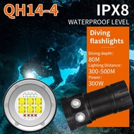 NEW 500W Deep Waterproof Scuba Diving Flashlight LED XHP90 Photography Video Light IPX8 Torch Underw
