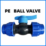 ◇ ▮ ― PE Compression Fittings 1/2" 3/4" 1" BALL VALVE hdpe pvc pipe socket BALL VALVE