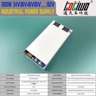 1200W High Power PFC Adjustable Switching Power Communication 1U Power DC70V80V90V Industrial Grade 