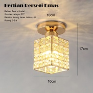 Lampu Hias Gantung Ruang Tamu Minimalis Plafon Crystal Ceiling Lamp Lampu langit-langit Kristal