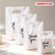 white thank you plastic bag 97~100 pcs per pak for packing give