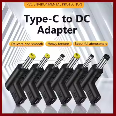 12V Plug Converter PVC USB Type C Female To DC Male Universal Type C USB-C To DC Power Adapter Multi