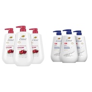 Dove Body Wash with Pump,Revitalizante Cherry & Chia Milk, 3 Count & Body Wash with Pump Deep Moistu