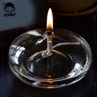 [ Refillable Glass Oil Lamp Clear Modern Decorative High Temperature Resistant Oil