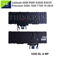 Dell Latitude 5580 5590 5591 P60F P74G E5550 E5570 383D7 BL & MP  Series  Laptop Replacement Keyboar