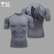 AOT Levi Ackerman Attack on Titan Anime Gym Compressor Muscleshirt Merch Fitnessclothing Animeshirt 