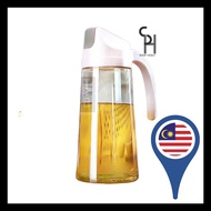 HEBAT👍630ML Dispenser Botol Perasa Masak Botol Minyak Masak Sos Kaca Penyimpanan Minyak Cuka Dapur r