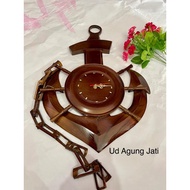 KAYU Wooden Clock | Anchor WATCH | Teak WOOD CLOCK | Analog Clock | Wall Clock