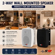 2-WAY WALL MOUNTED SPEAKER BLACK / WHITE - 60W 8 INCH 2-WAY WALL MOUNTED SPEAKER hitam / putih 60W 8