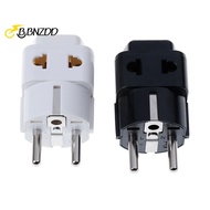 [BBNZDD] 1 to 2 Splitter Germany France 5mm plug to universal UK/US/EU/AU 2/ 3 pin soet BVAH