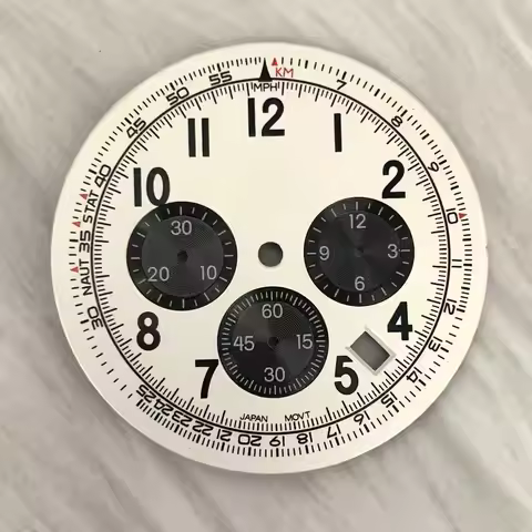 36.8mmdiaVK63 dial VK64 dial new panda dial green luminous S dial for Seiko mod suitable for 46.5mm