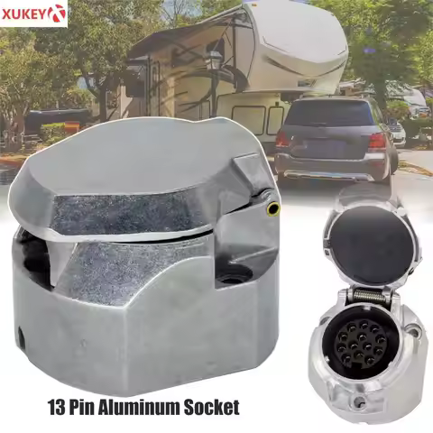12V 13 Pin 13-Core Aluminum Durable Euro standard Trailer Socket Boat Trailer Spare Parts Electrical