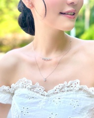 天然鑽石 頸鏈 鎖骨鏈 頸圈 • 18K金宮廷風鑽石雙層頸鏈