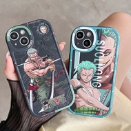 Japanese Comic One Piece Zoro Cartoon Dark Zoro Silicone Soft Shell Apple Shock-resistant Phone Case Suitable for iPhone 15 14 13 12 11 pro max xr x