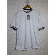 Elegant White Screen Printed Shoulder Tapping T-Shirt Unisex Basic Ringer Oversized T-Shirt/