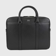 HUGO BOSS Signature collection Bag in grained Palmellato leather - Black