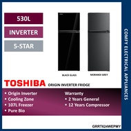 Toshiba Refrigerator 530L Origin Inverter PureBIO Fridge Peti Ais Peti Sejuk Toshiba ~ GRRT624WEPMY