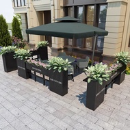 Fence Combination Flowerpot Planting Iron Outdoor Art Fence Groove Restaurant Commercial Street Box 