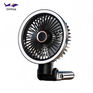 [Simhoa] USB Re Energizable Grip Fan 5000 mAh Foldable Grip Fan Beige 6inch 5000mah