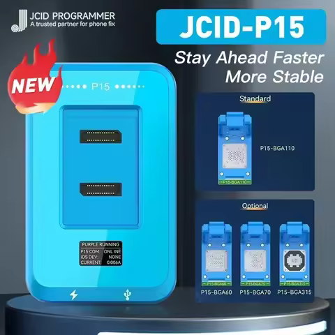 JCID JC P15 Hard Disk Programmer for IPhone 6-17 Pro MAX NAND SYSCFG Data Modification & Write with 