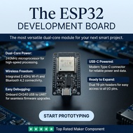 CreativeCrazi ESP-WROOM-32 Module 2.4GHz Dual Core WiFi Type-C USB CH340