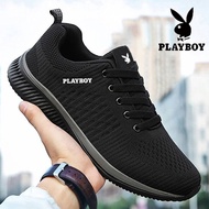 kasut lelaki hitam kasut lelaki Playboy lelaki 2021 musim bunga dan musim panas kasut sukan baru lelaki gaya Korea kasut lari kasual bernafas