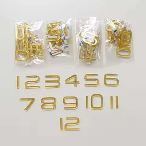 2.5CM Arabic Numbers Back Adhesive with 3M Gold Clock Numbers For Clock Accessories