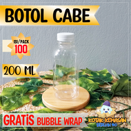 (ISI 100 PCS) Botol cabe 200 ML botol minuman Free bubblewrap
