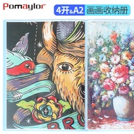 [4k Storage Book] [Large Size Folder] Pomeranian 4 Open a2 Folder Sketch Picture Book 4K Data Book P