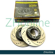 PERODUA KANCIL - FRONT NYCO DRILLED SLOTTED BRAKE DISC ROTOR (2pcs) NY-02-DF2633-P+