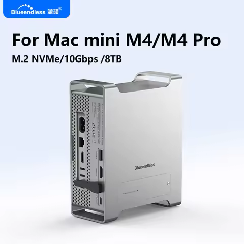 Blueendless ssd docking For 2024 MAC Mini M4/M4 Pro Stand with M.2 NVMe SSD enclosure 4K/60HZ HDMI-C