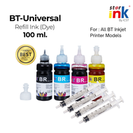 4 สี 4 ขวด+4เข็ม StarInk หมึกเติม BT60/6000BK BT5000 เครื่องปริ้น Brother  DCP-T220 / T420 / T520 / 