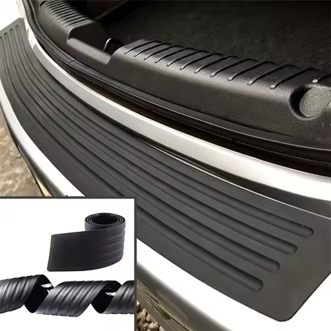 External Decoration Rubber Strip 90cm/104cm Car Trunk Crash Proof Rubber Trim Cover Strip Rear Bumpe