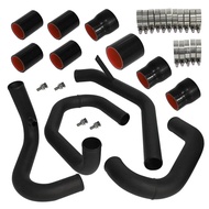 Fits For VW Jetta GL GLI GLS Golf GTI MK4 1.8T 1998-2005 Front Intercooler Black Aluminum Piping