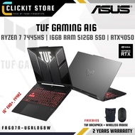 ASUS TUF Gaming A16 FA607N-UGRL068W - 16'' FHD+ | Ryzen™ 7 7445HS | RTX™4050 | 16GB DDR5 | 512GB SSD