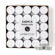 Tealight Candles- 4hours - White - 100pcs