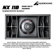 AUDIO ONE Subwoofer 18 inch Pasif NX 118 Full Bas Sound System Lapangan Horeg Original| DM