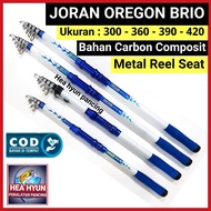 Peralatan pancing joran OREGON SARGO DAN BRIO 300 - 360 - 390 - 420 cm/ 3 - 36 -39 - 420 meter bisa 