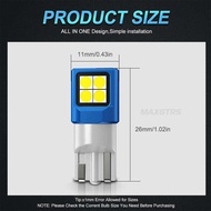 T10 MAXGTRS W5w 168 194 Warm White LED Light 3030 Car Reading