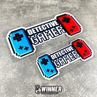 Creative Pixel Funny Nintendo Game Console Red Blue Console Computer Car Motorcycle Helmet Sticker