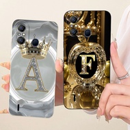 Case For Itel A58 A 58 Pro / A49 Cover Fashion Initial Letter Painted Matte Soft Silicone Phone Case