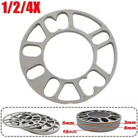 1/2/4X 3mm 5mm 8mm 10mm Wheel Spacers Aluminum Wheel Tire Hub Gasket Adapters For 4x100 4x108 4x114.