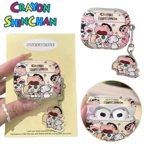 Crayon Shin-chan Soft Tpu Earphone Case for Airpods Pro Airpods 4 3 Anime Protective Shell Wireless 