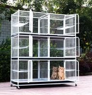 XXL Extra Large 3 Level Tingkat Cat Cage Sangkar Kucing Lebih Besar Space Dog Rabbit House Rumah (6-12 Kucing)