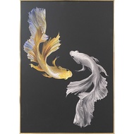 Global House COZY ภาพพิมพ์แคนวาสพร้อมกรอบ ปลากัด 70x100x3.5ซม. POLITA-F03 รับประกันของเเท้