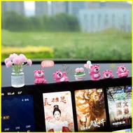 SY2 Cute Lotso Car Ornament Strawberry Bear Gypsophila Tulip Begonia Flower Figure Dolls Gift For Gi