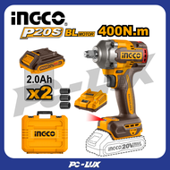 INGCO ชุดบล็อคกระแทก 40N.m. แบต 2 Ah 2 ก้อน รวมแบตและที่ชาร์จ CIWLI2040