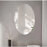 Shatterproof oval Glass Mirror Sticker/Bathroom Mirror/aesthetic Mirror/Wall Mirror/Wall Mounted Mir