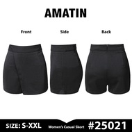 25021 Amatin womens casual skort, Black short skort casual korean style