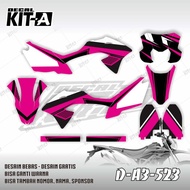 DECAL KLX BF Decal klx 150 bf Decal klx150 g pink hitam putih